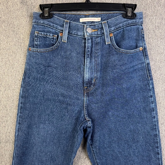 Levis Jeans High Waisted Mom Jean Tapered Denim Blue Jeans Womens Size 26x29 - Picture 3 of 7